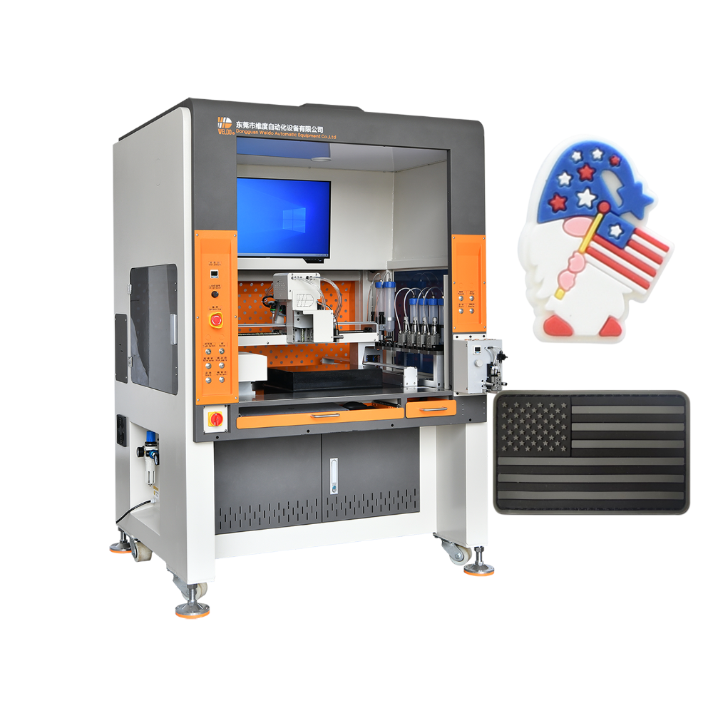 soft pvc rubber patch filling machine for product prototyping